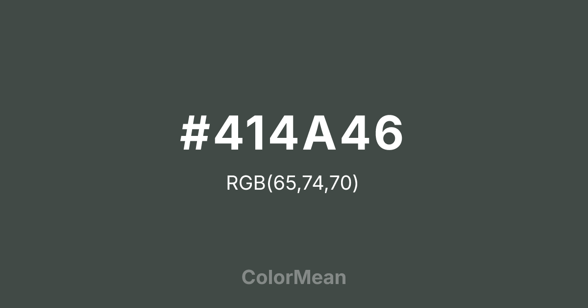 #414A46 color swatch