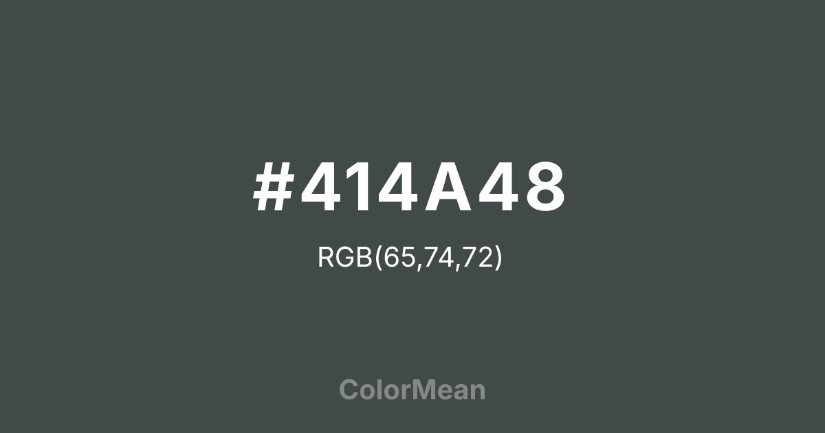 #414A48 color swatch