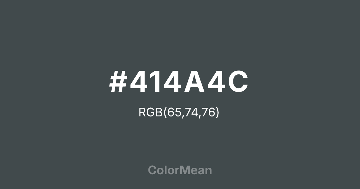#414A4C color swatch