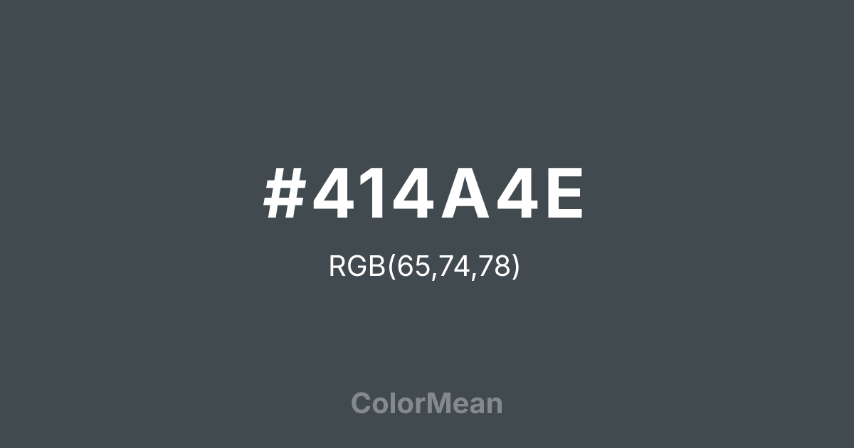 #414A4E color swatch