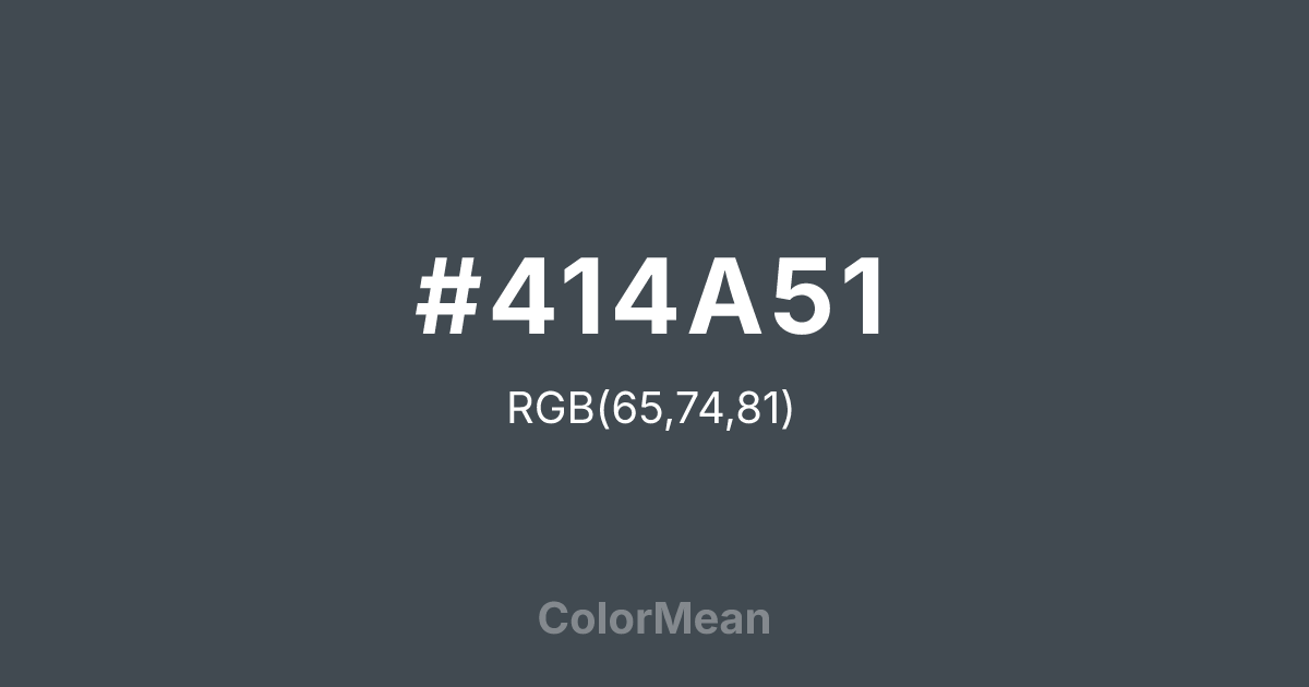 #414A51 color swatch