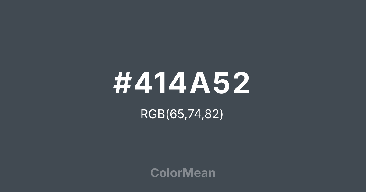 #414A52 color swatch