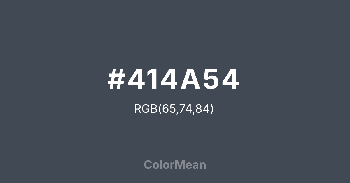 #414A54 color swatch