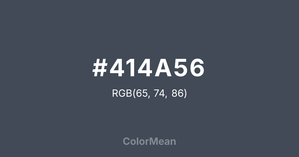 #414A56 color swatch