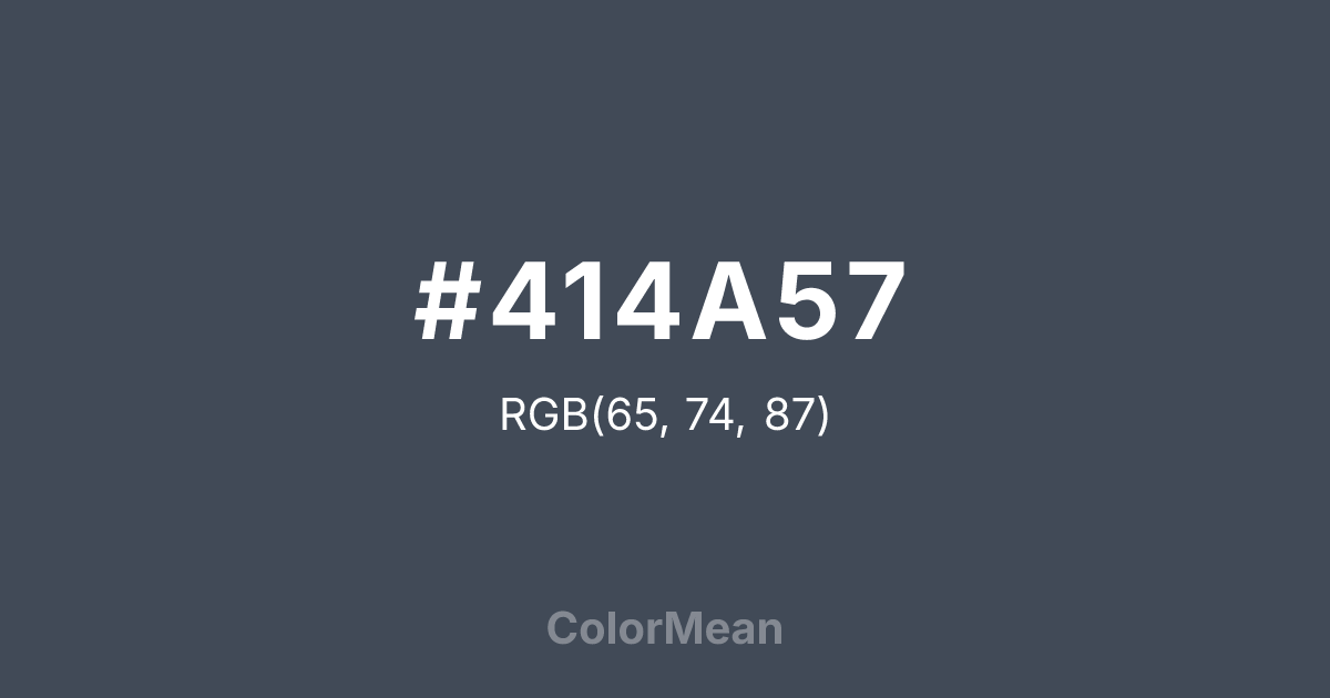 #414A57 color swatch