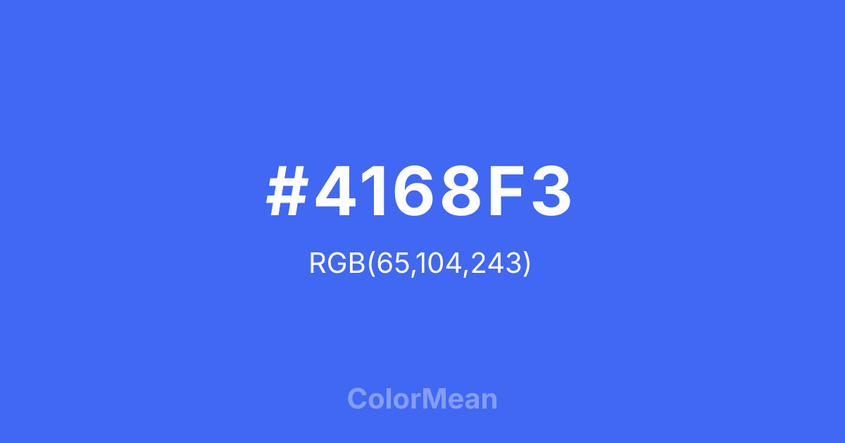 #4168F3 color swatch