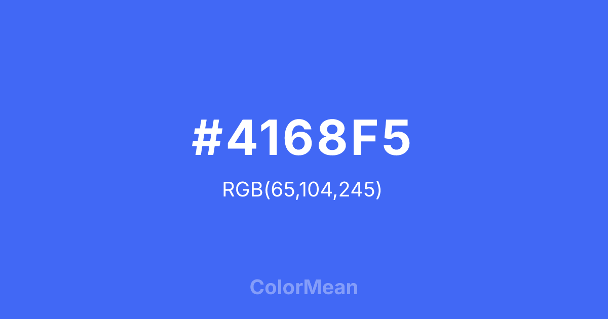 #4168F5 color swatch