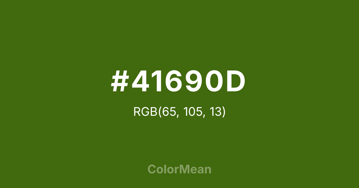 #41690D color swatch