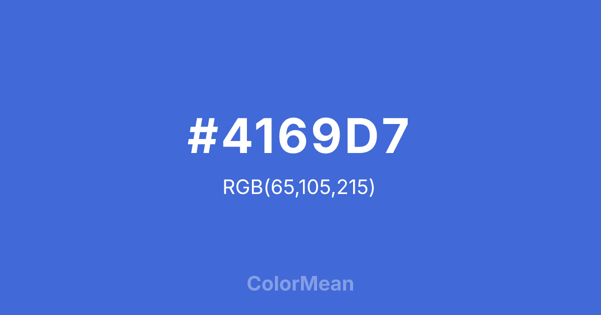 #4169D7 color swatch