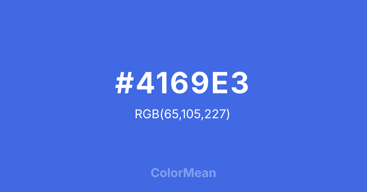 #4169E3 color swatch