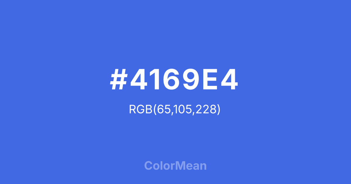 #4169E4 color swatch