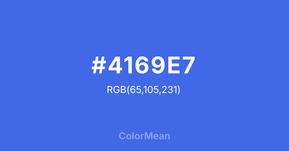 #4169E7 color swatch
