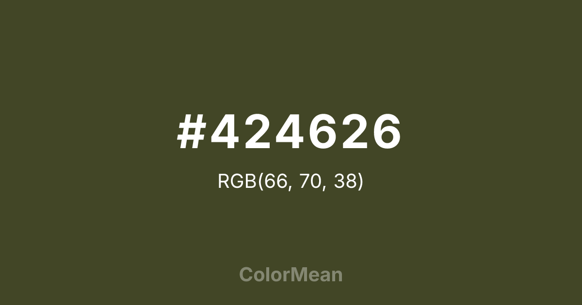 #424626 color swatch