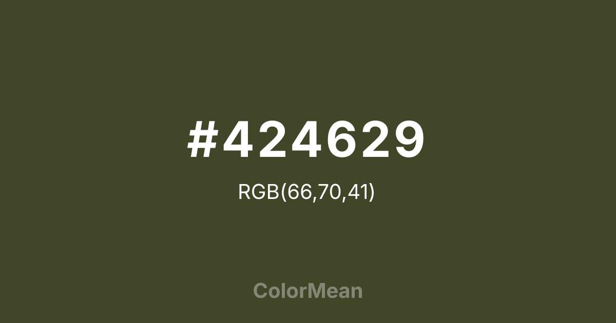 #424629 color swatch