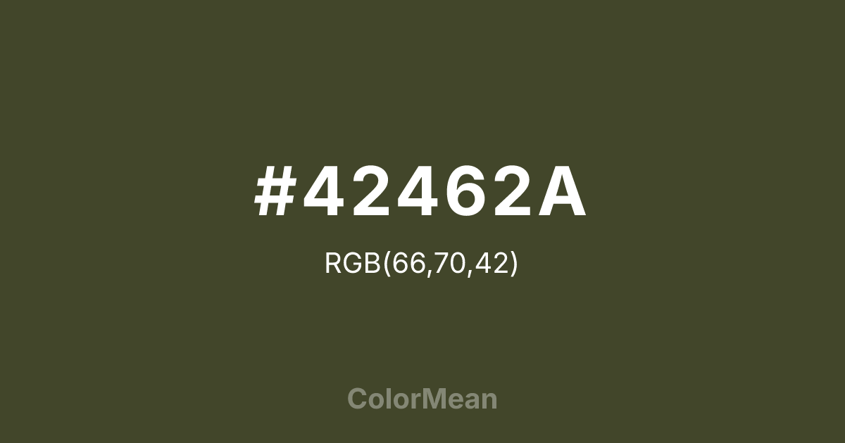 #42462A color swatch