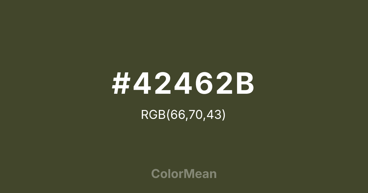 #42462B color swatch
