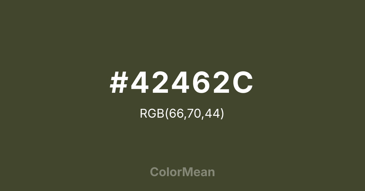 #42462C color swatch