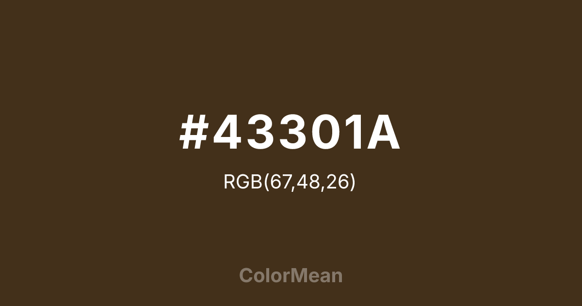 #43301A color swatch