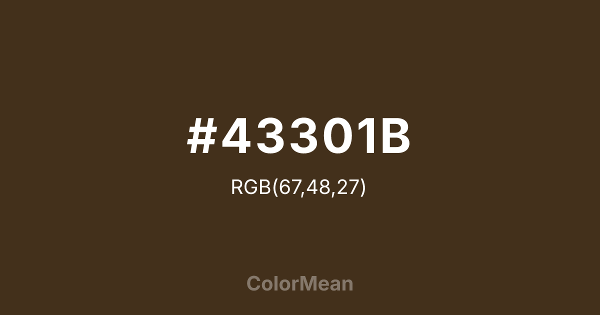 #43301B color swatch