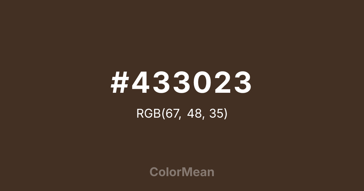 #433023 color swatch