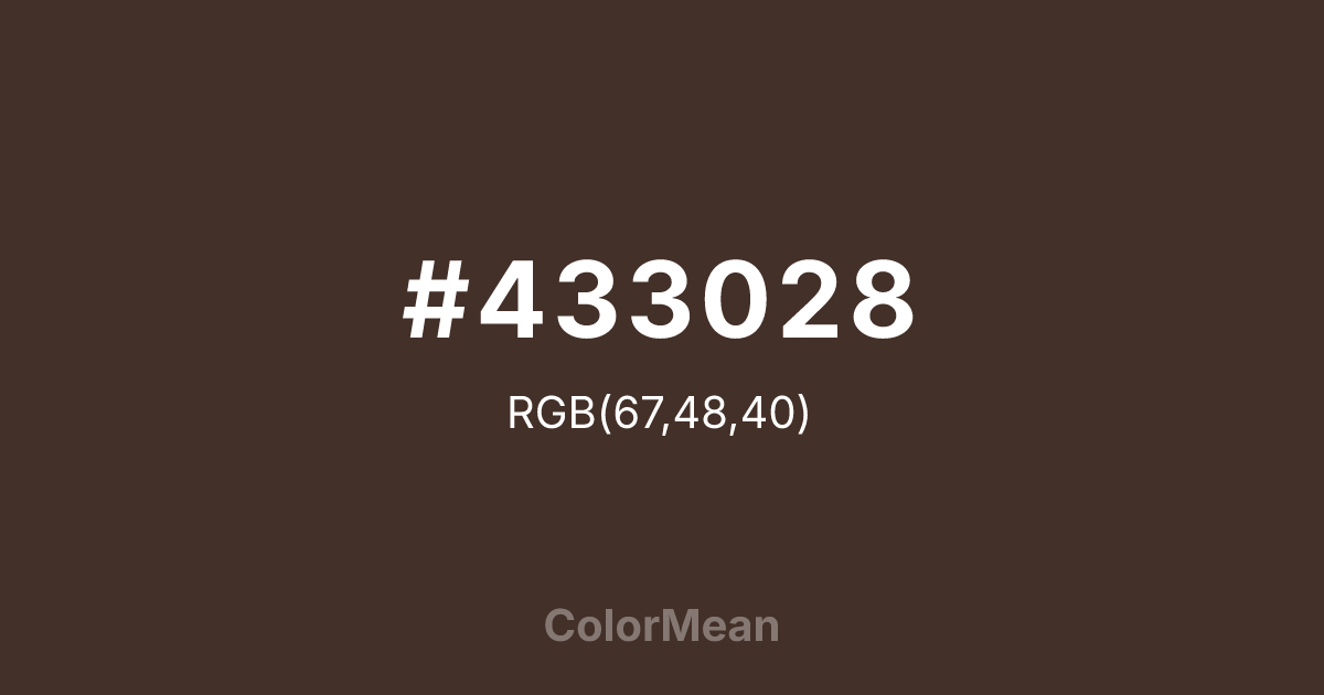 #433028 color swatch