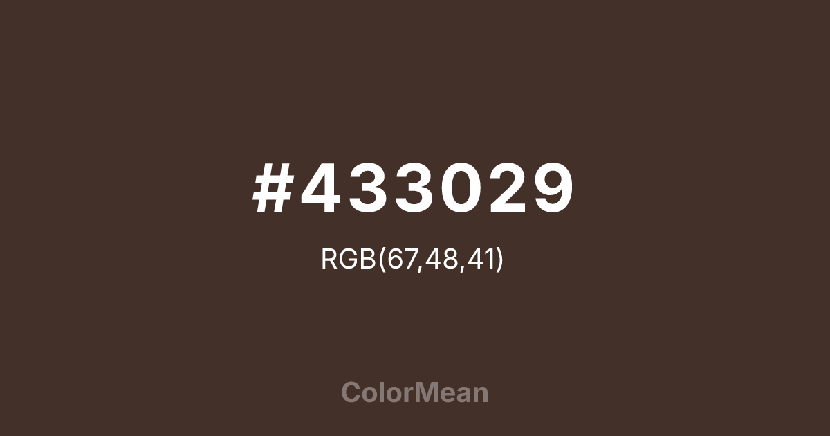 #433029 color swatch