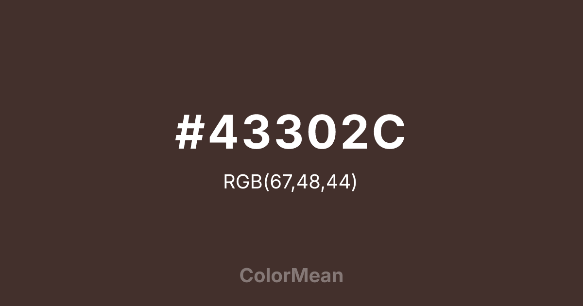 #43302C color swatch