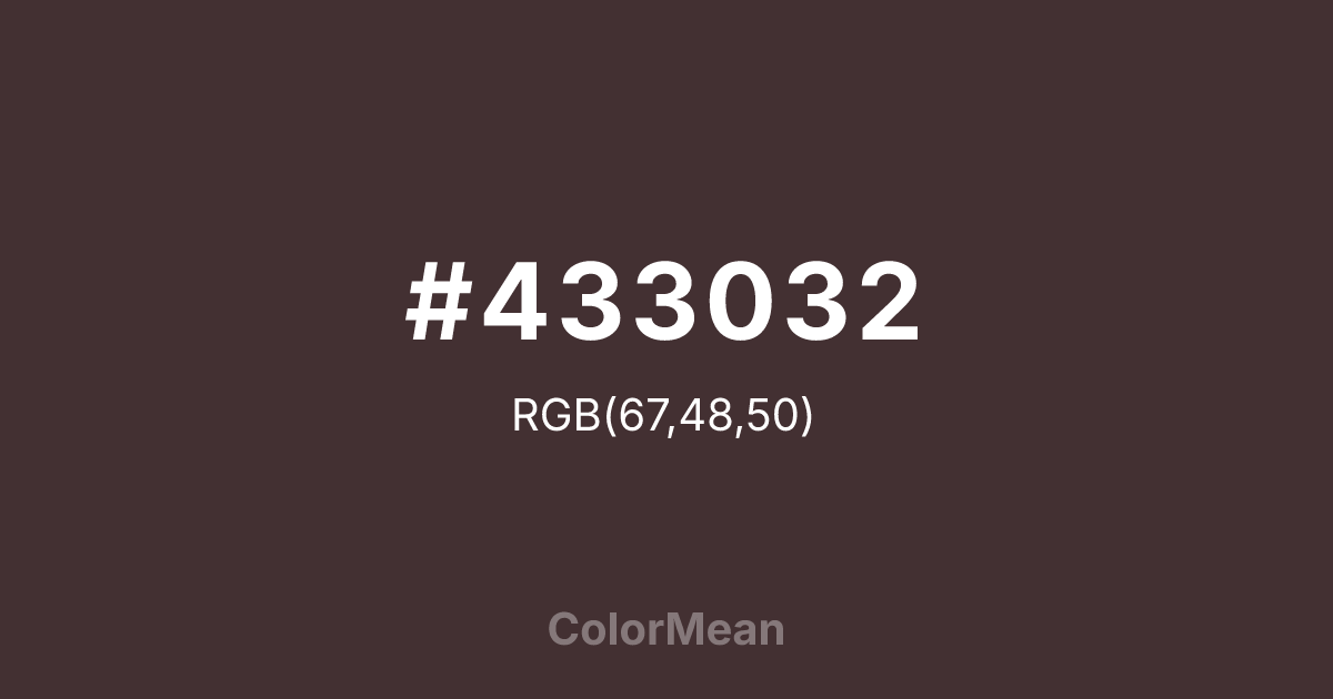 #433032 color swatch
