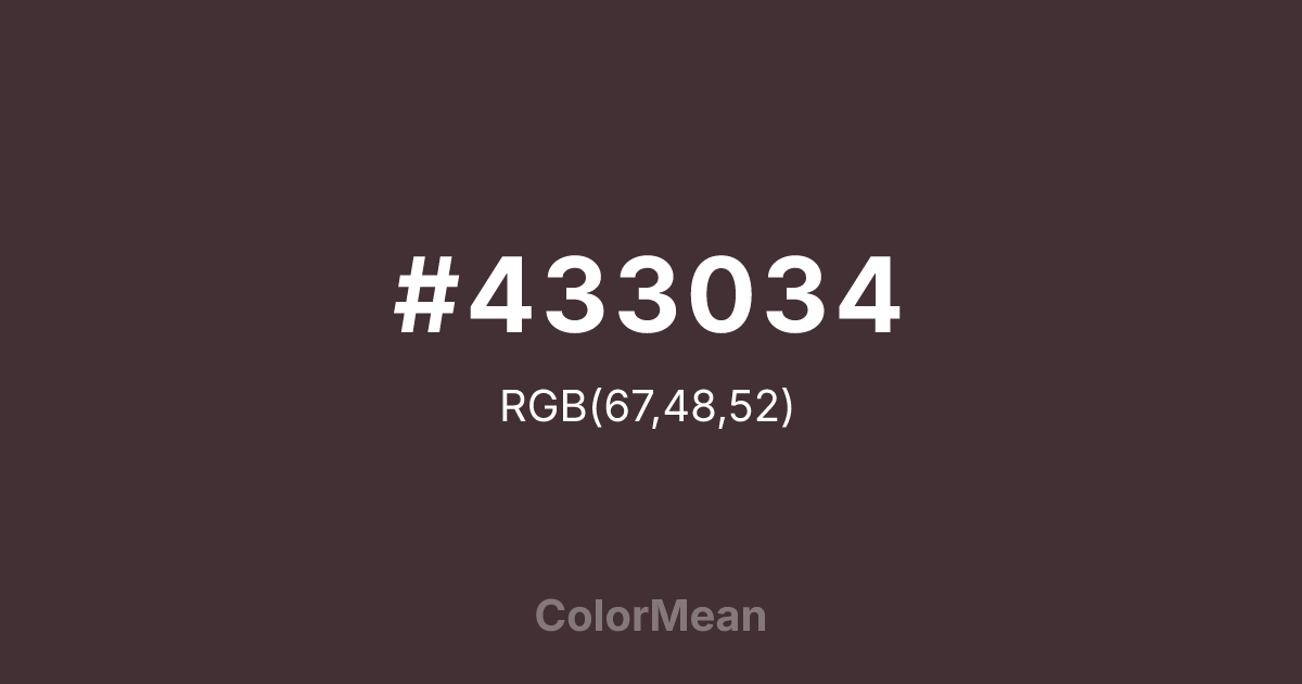 #433034 color swatch