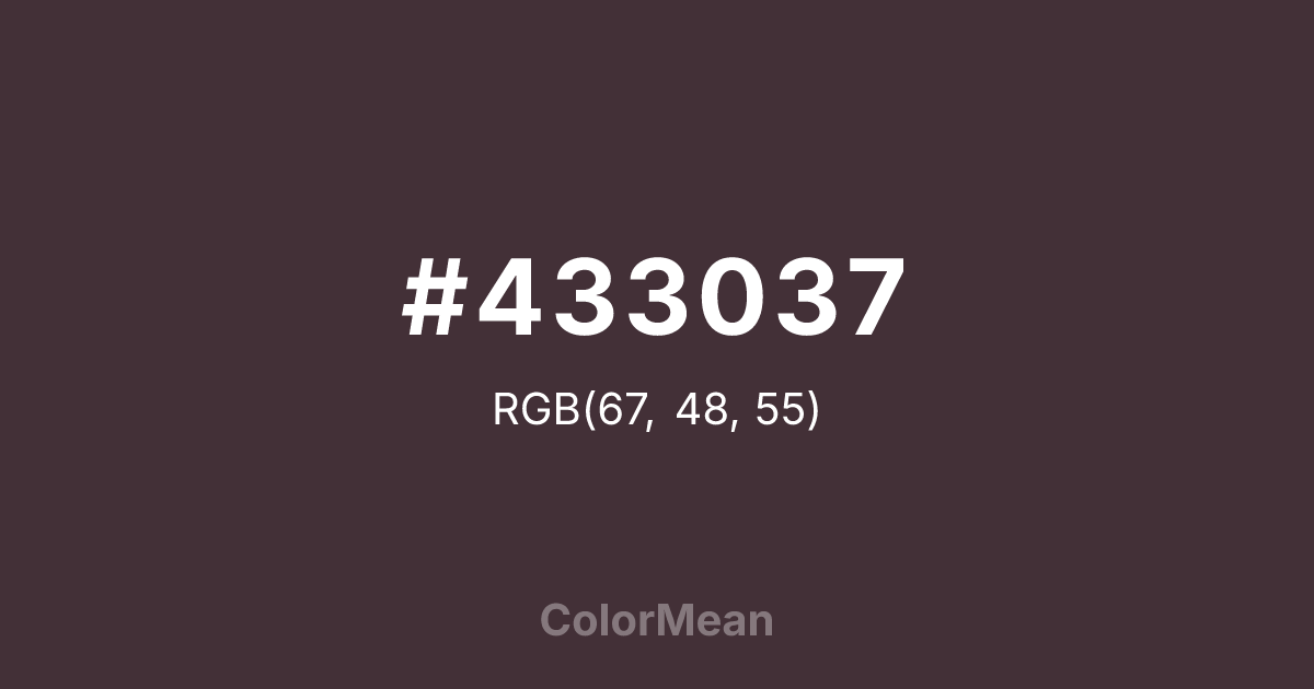 #433037 color swatch
