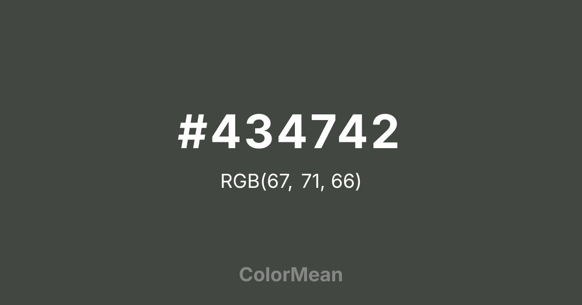 #434742 color swatch