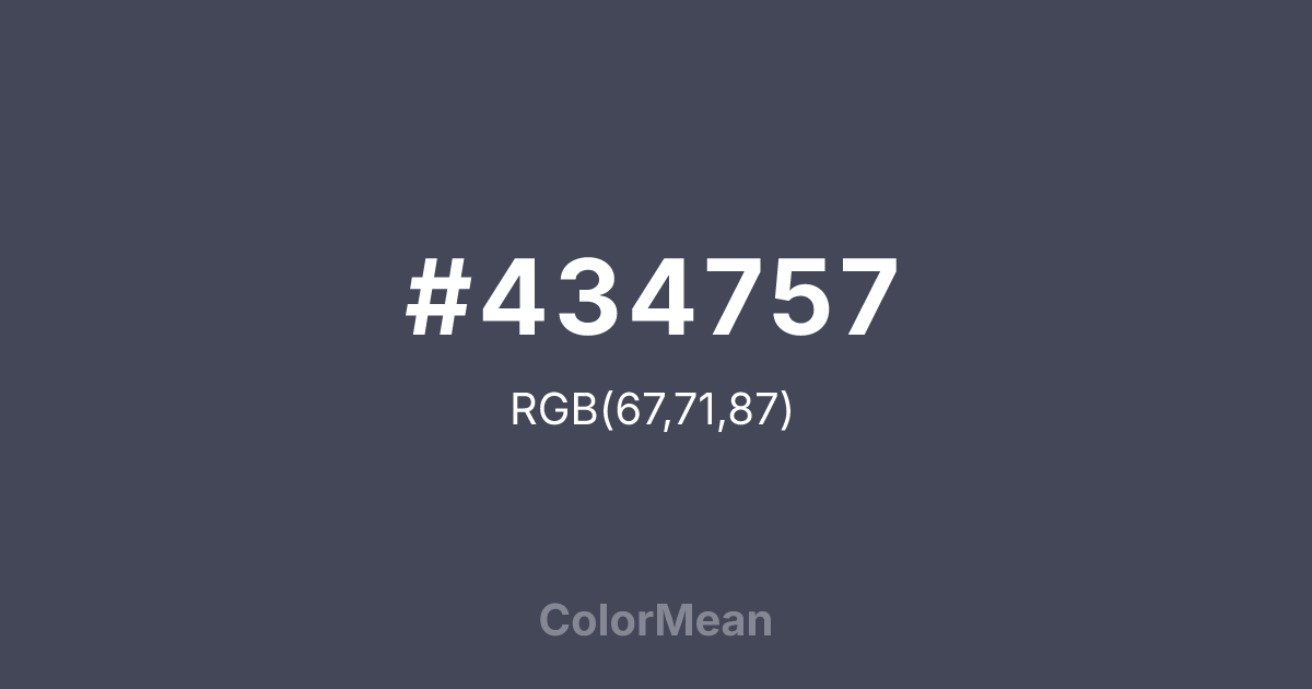 #434757 color swatch