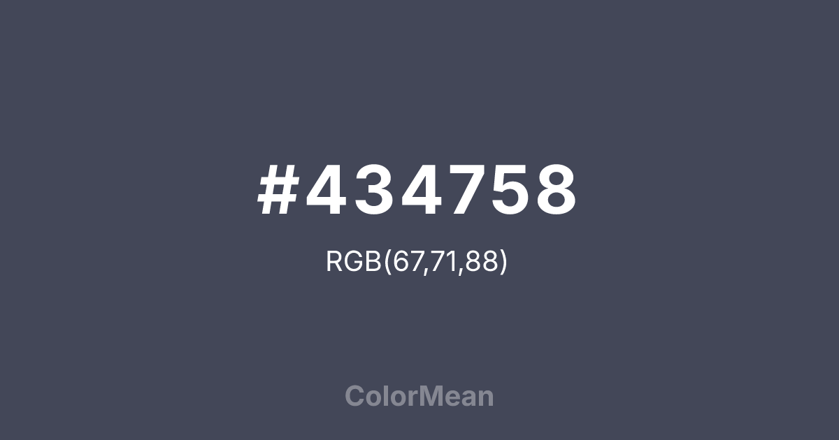 #434758 color swatch