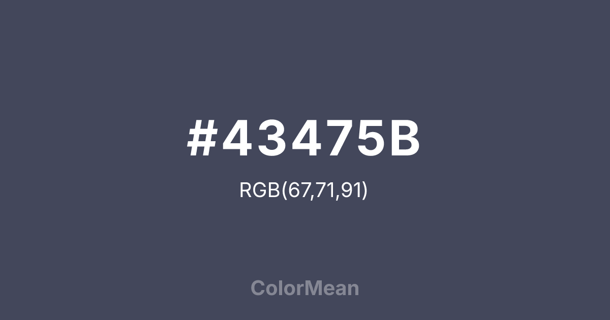 #43475B color swatch