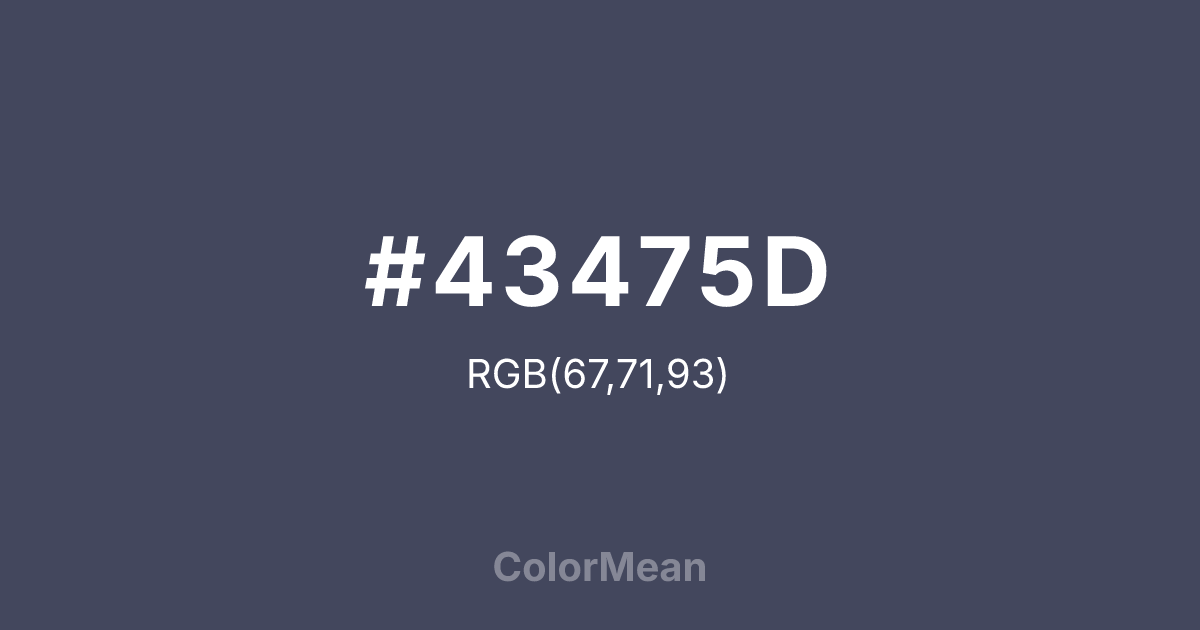 #43475D color swatch