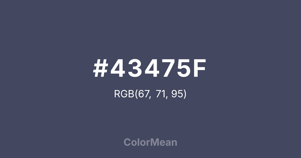 #43475F color swatch