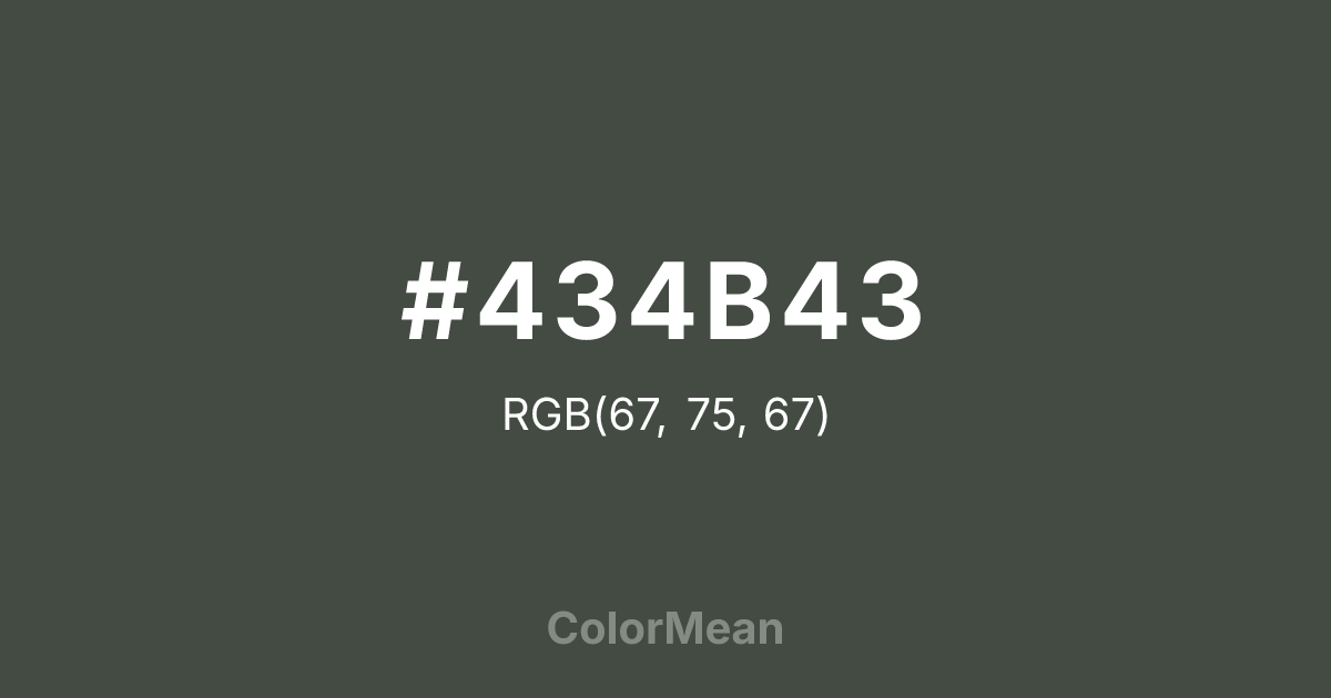 #434B43 color swatch