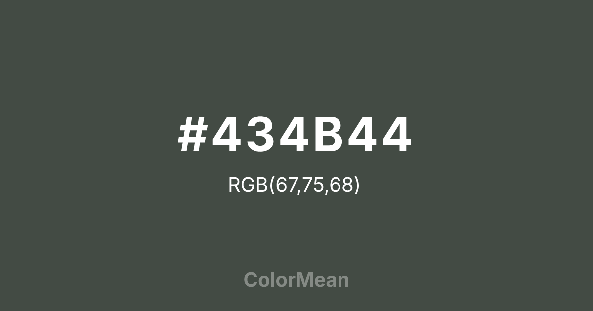 #434B44 color swatch
