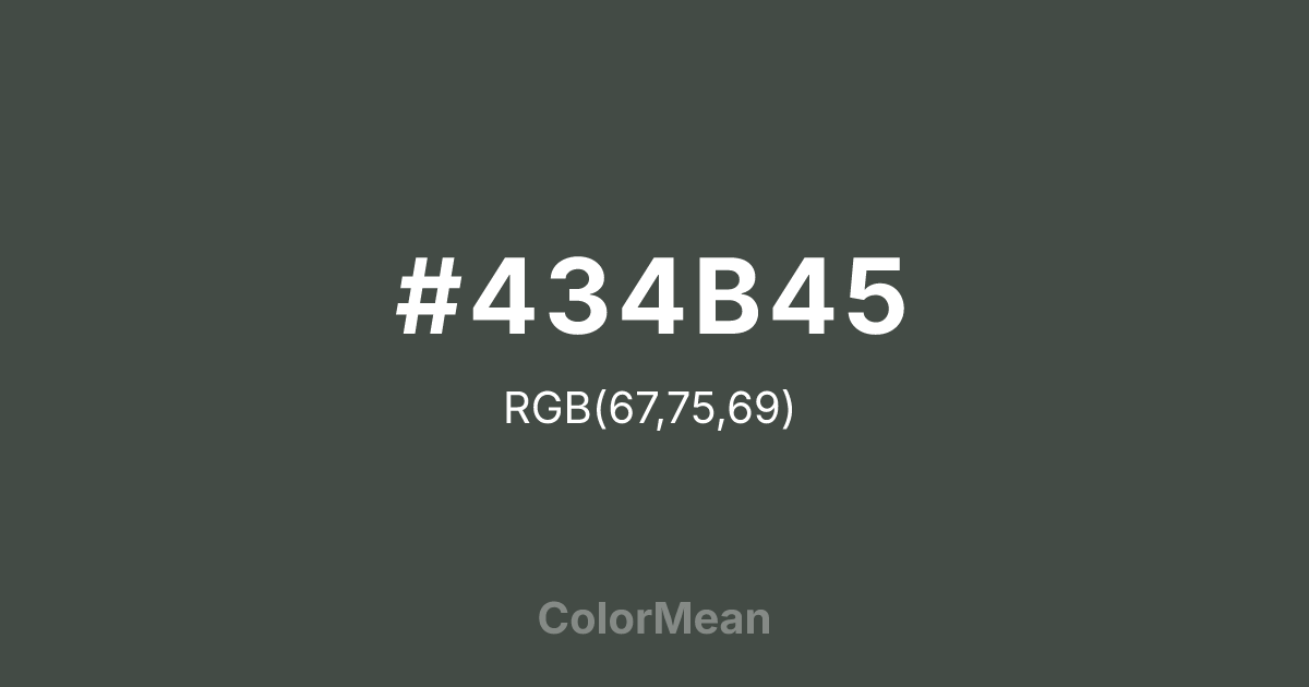 #434B45 color swatch
