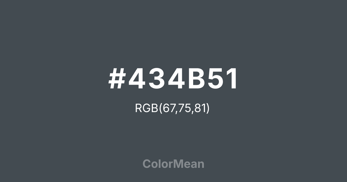 #434B51 color swatch