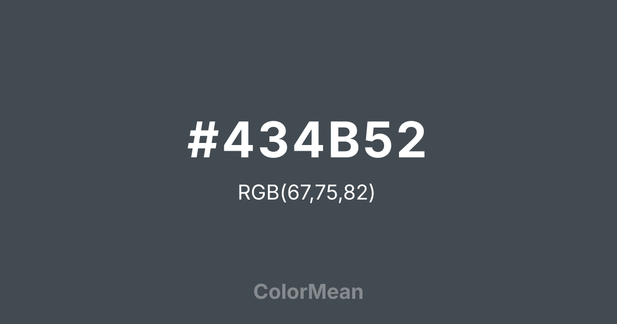#434B52 color swatch