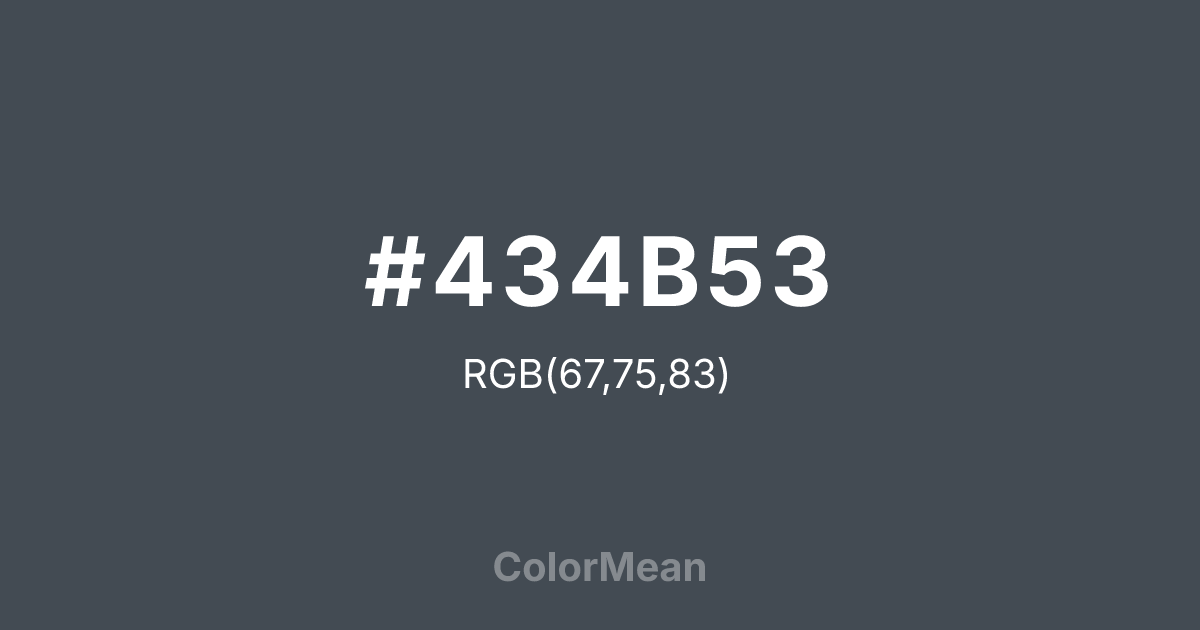 #434B53 color swatch