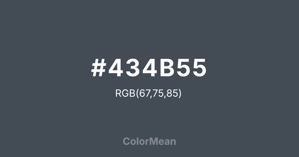 #434B55 color swatch