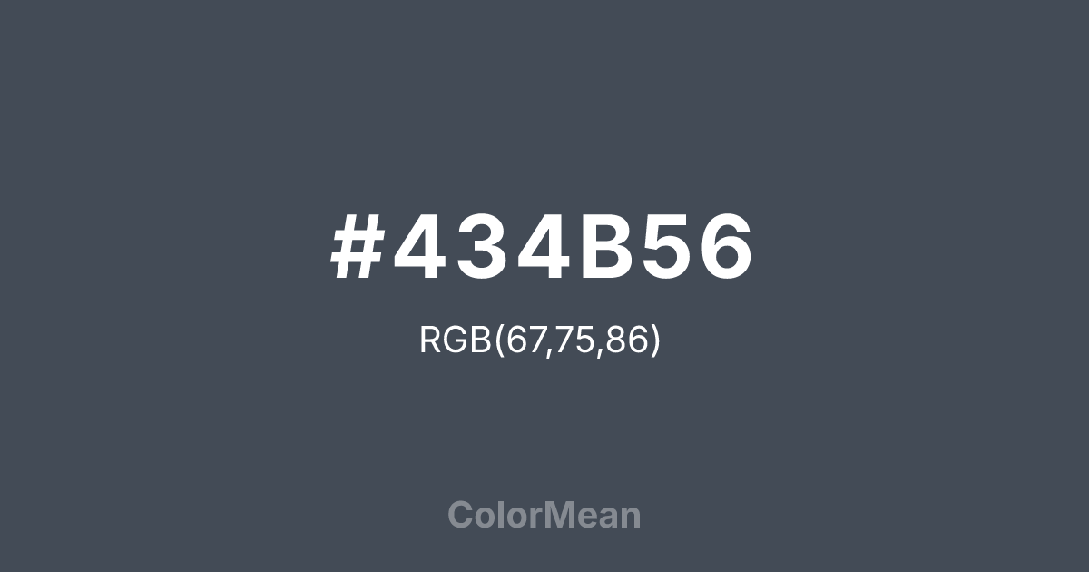 #434B56 color swatch