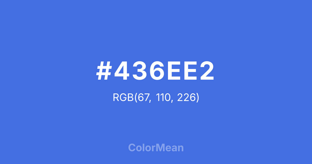 #436EE2 color swatch