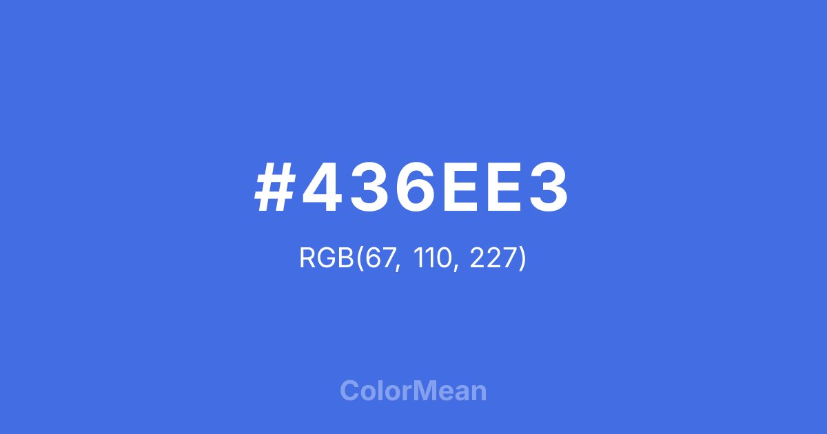 #436EE3 color swatch
