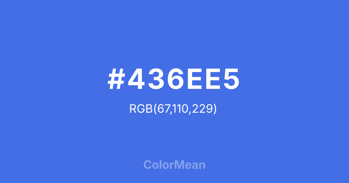 #436EE5 color swatch