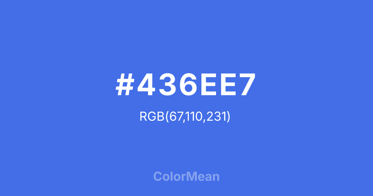 #436EE7 color swatch