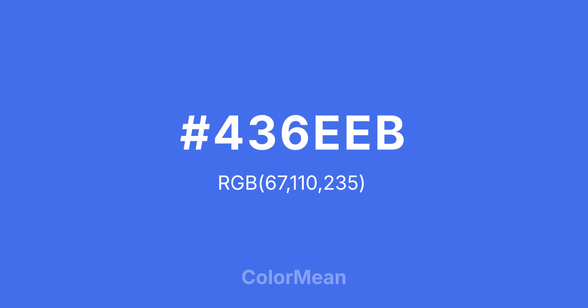 #436EEB color swatch