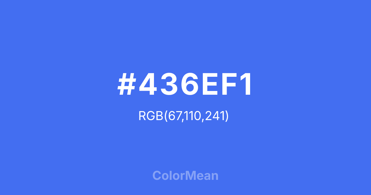 #436EF1 color swatch